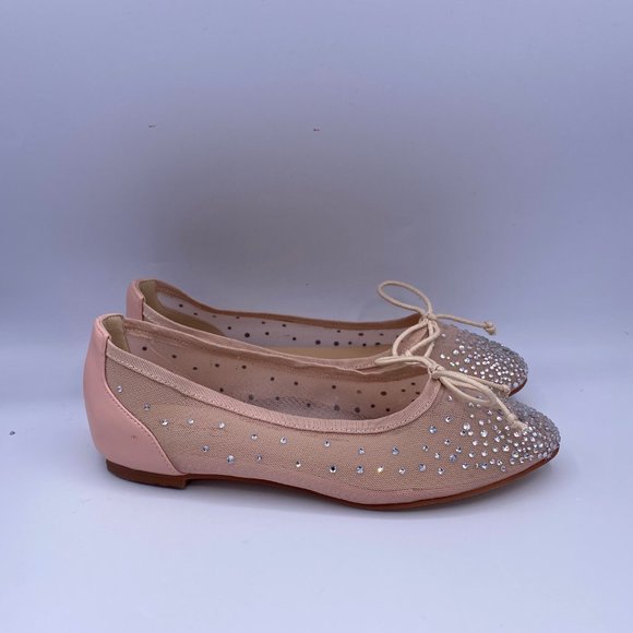XYD Crystal Studs Ballet Flat Round Toe Rhinestone - Picture 3 of 8